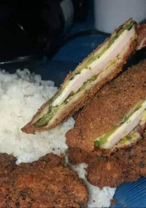 Una foto de Milanesas de zapallito rellenas