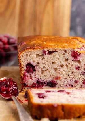A picture of Cranberry Sauce Bread.