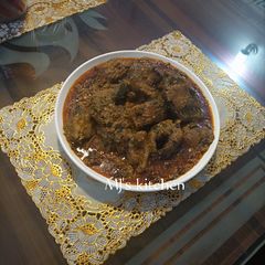 Egusi soup A picture of Egusi soup.