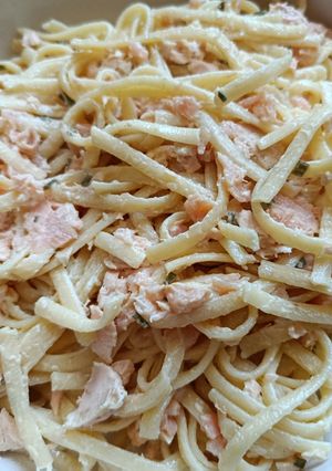 Une photo de Salade de pâte aux deux saumons