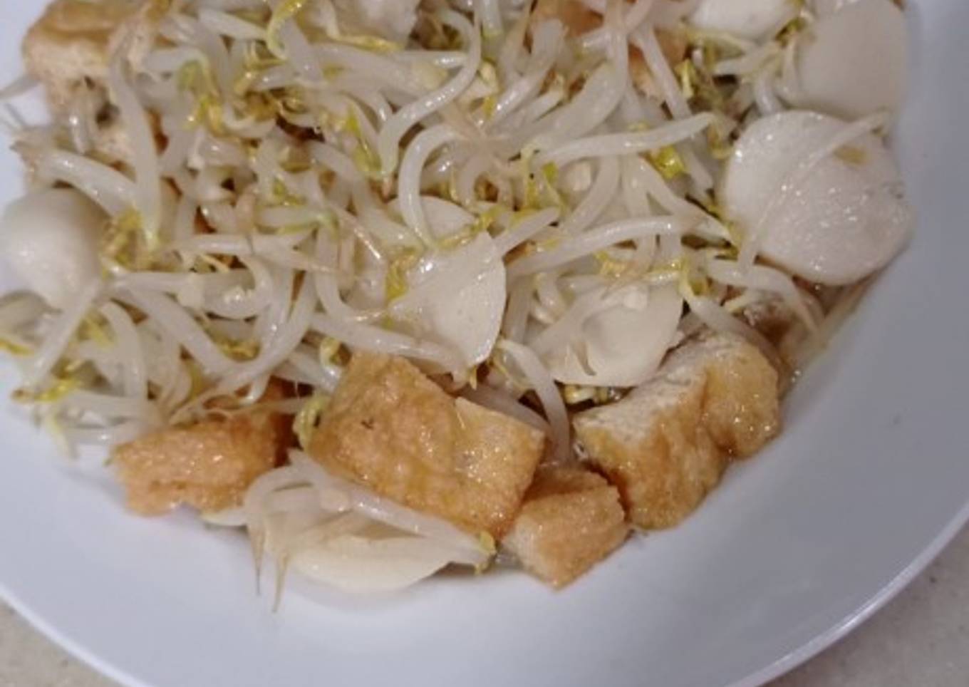 Tumis Taoge Tahu Bakso