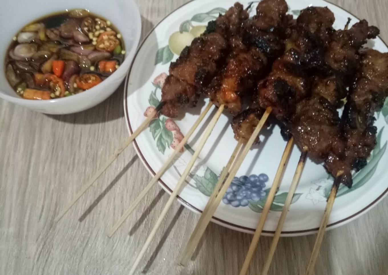 Sate babi semarang (bisa diganti ayam rasanya sama enak koq)