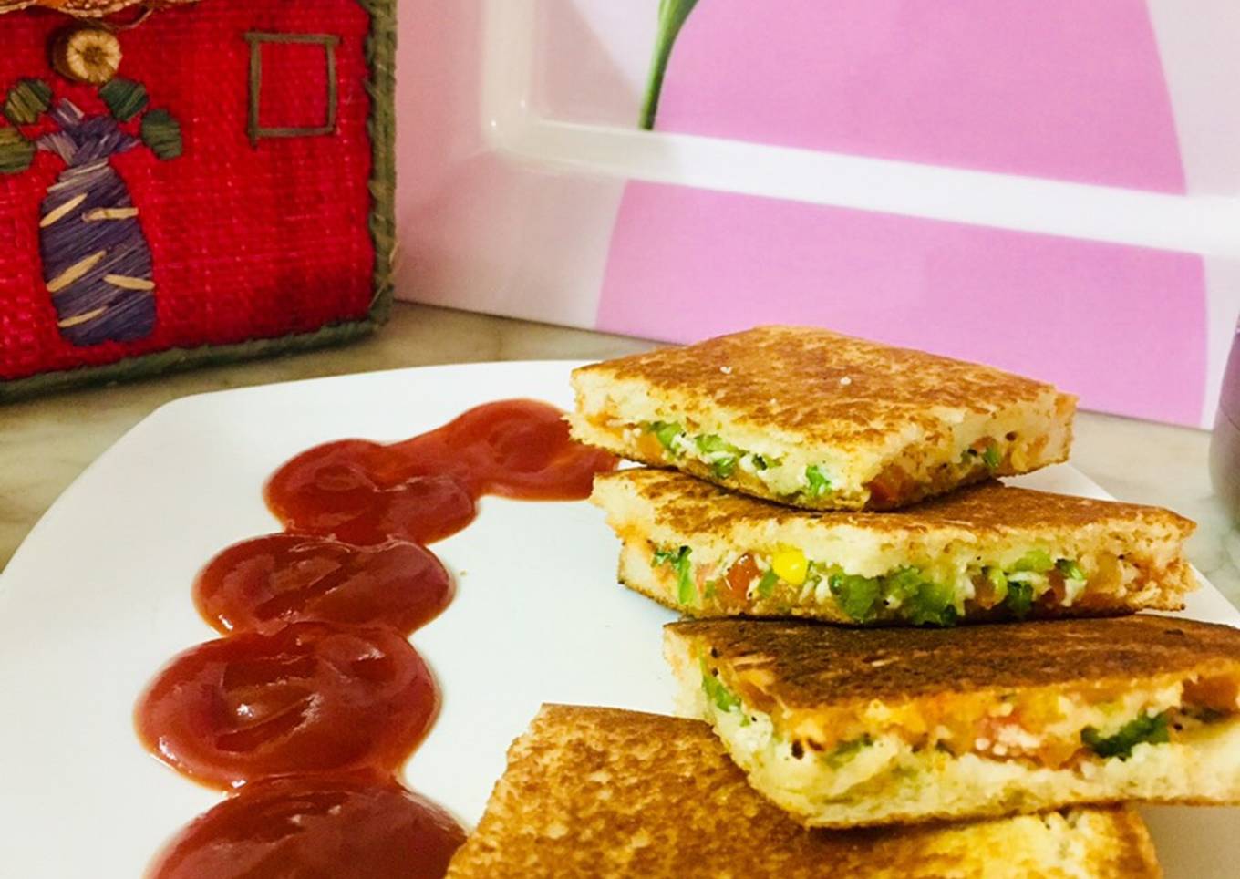 #dussehra<br />Veggie Stuffed Tava Sandwich<br />Post 1