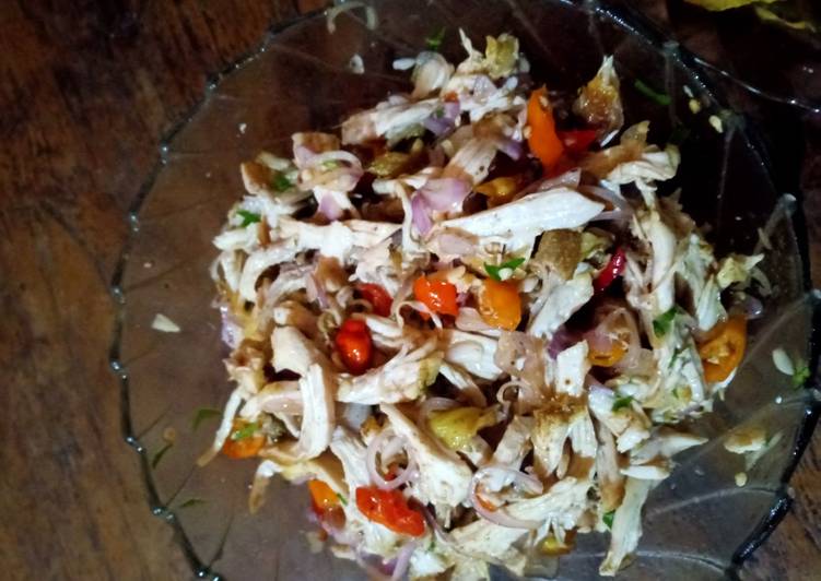 Resep @ENAK Ayam Suwir Sambel Matah masakan harian