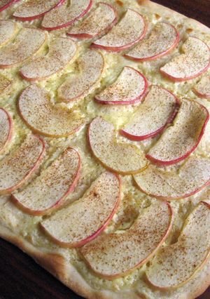 A picture of Apple & Cinnamon Flammkuchen.