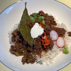 A picture of South African Curry mince.