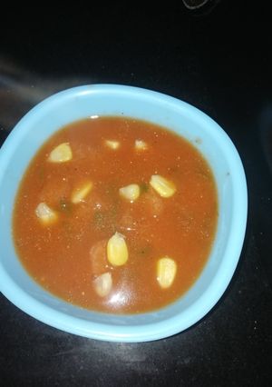 A picture of Tomato Corn Soup.