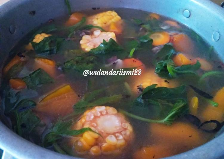 Bagaimana Membuat Sayur Bening (Daun ubi, jagung, labu, wortel) Anti Gagal