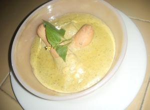 Una foto de Crema de chile poblano