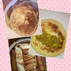 A picture of Stuff pancake with sardine sauce(Xubeedat Cuisine).