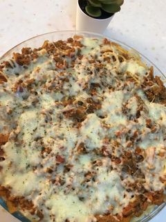 صورة لوصفة اسباغيتي باللحم والجبن