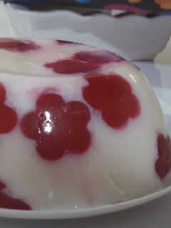 عکسی از دستور ژله دو رنگ خال خالی