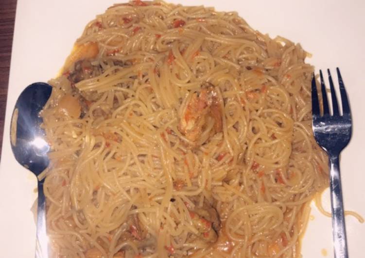 Step-by-Step Guide to Cook Tasty Jollof Spaghetti
