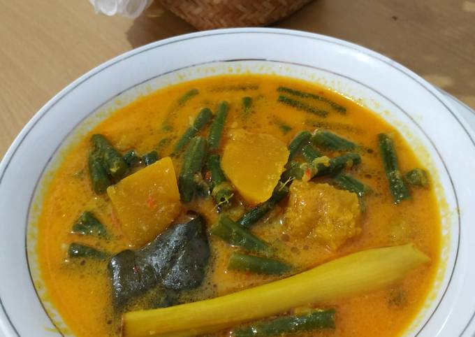 Gulai labu kacang panjang