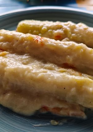 Una foto de Puerros rellenos