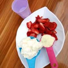 A picture of Strawberry ice cream.