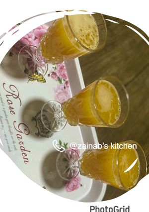 A picture of Pineapple 🍍 tamarind & ginger drink 🍹.