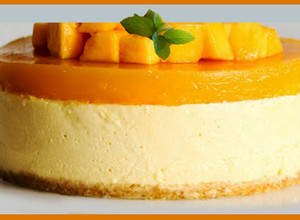 A picture of Mango Cream Cheese Cake.