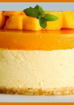 A picture of Mango Cream Cheese Cake.