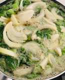 Canh cua rau cải xanh