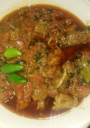 A picture of Gajar methi gosht.