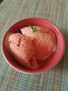 Une photo de Sorbet à la fraise