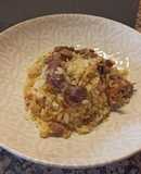 Arroz con mollejas de pollo