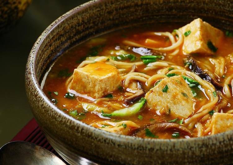 Steps to Prepare Quick Korean spicy tofu hot pot