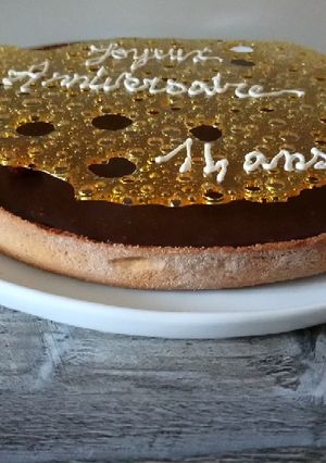 Une photo de Tarte chocolat caramel beurre salé