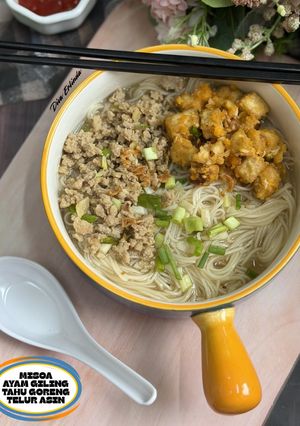 Foto resep Misoa Ayam Giling Tahu Goreng Telur Asin