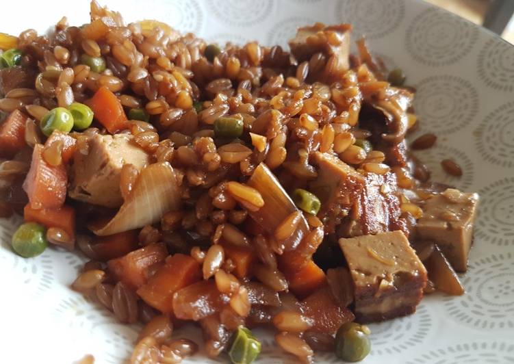 Recette: Fried Rice Végétarien revisité au petit épeautre