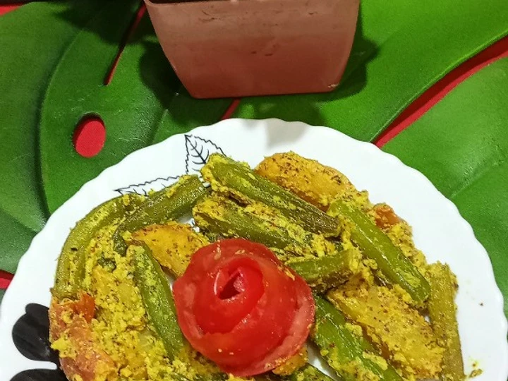 Recipe Dherosh Sorshe Poshto (Bhindi mustard Poppy seeds paste) which So Delicious