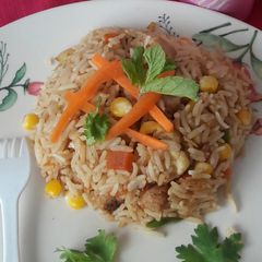 A picture of Veg fry rice.