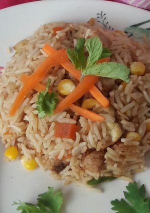 A picture of Veg fry rice.