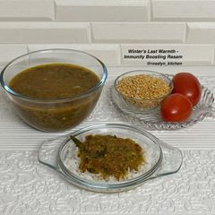 A picture of “Winter’s Last Warmth – Immunity Boosting Rasam”.
