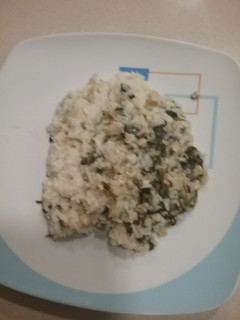 Una foto de Risotto de espinacas con pollo