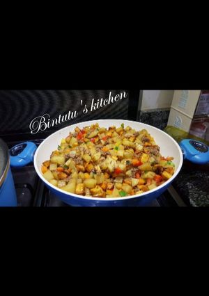 A picture of Potato stir fry.