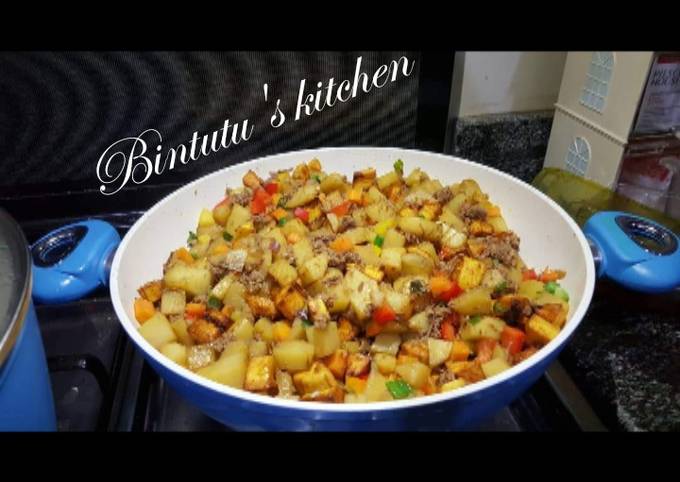 Steps to Prepare Quick Potato stir fry