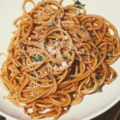 A picture of Fusion Garlic Butter Pasta.