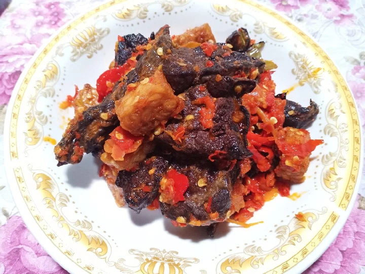 Langkah Gampang Membuat Resep Sambal paru sapi + tempe yang Lezat Sekali Anti Ribet, Menggugah Selera