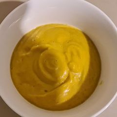 A picture of Butternut and carrot soup.