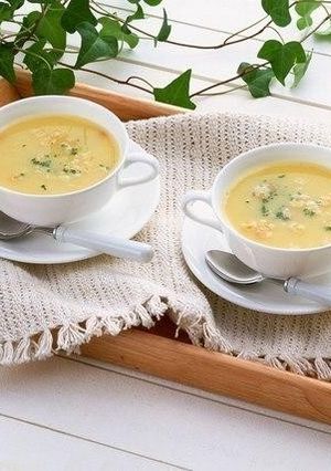 Фото Сырный суп с овощами.