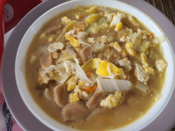 Resep Tumis sawi putih telur bakso, Lezat