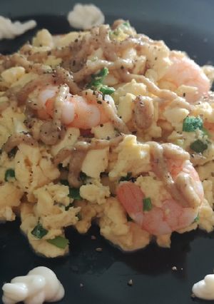 รูปของ Scramble eggs with shrimp
