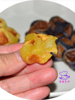 小v版一口吃地瓜球&蝶豆花球 的食譜成品照片