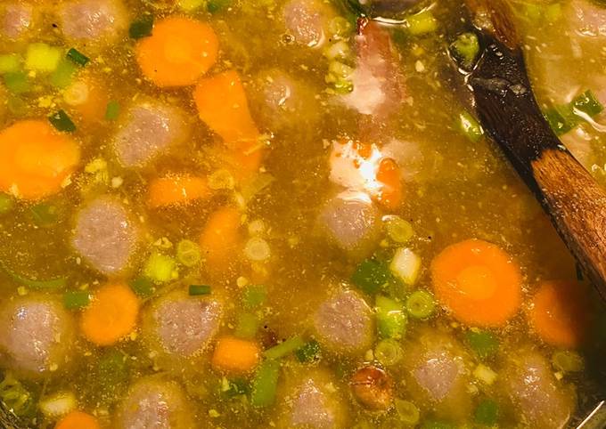 Resep: Soto Pentol Daging Kuning Rumahan