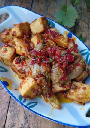 Foto resep Kulit Ayam Tahu Chili Padi Malaysia