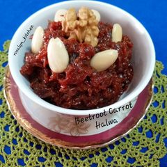 A picture of Beetroot Carrot Halwa.
