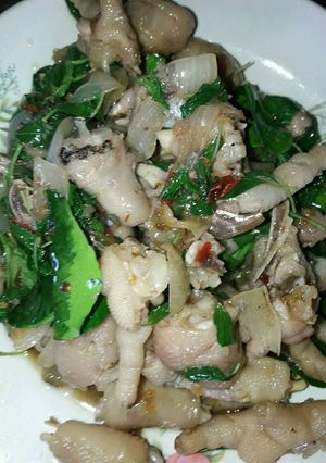 รูปของ ผัดกระเพราตรีนไก่&ข้อ
