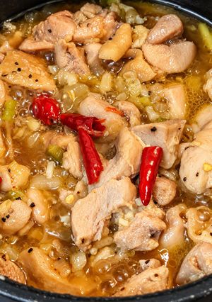 Hình của món Gà Kho Tiêu Ở Nhật.